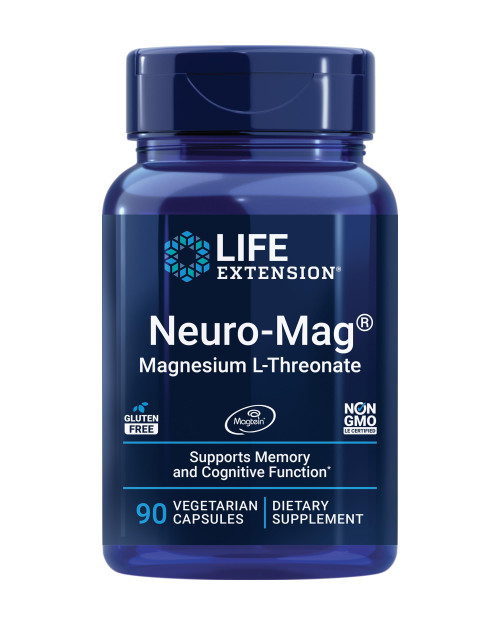 Life Extension Neuro-mag Magnesium L-threonate, Magnesium L-threonate, Brain Health, Memory & Attention, Gluten Free, Vegetarian, Non-GMO, 90 Vegetarian Capsules Life Extension Neuro-mag Magnesium L-threonate, Magnesium L-threonate, Brain Health, Memory & Attention, Gluten Free, Vegetarian, Non-GMO, 90 Vegetarian Capsules