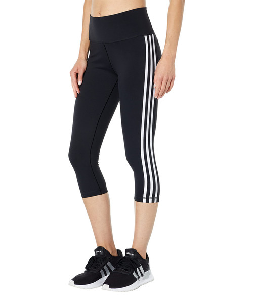 adidas Women's Believe This 2.0 3-Stripes 3/4 Tight Black/White X-Small