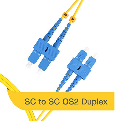 SC to SC OS2 | Fiber Optic Patch Cable | Duplex Corning Bend Insensitive Fiber | 9/125 Singlemode | 5m (16.4ft) LSZH