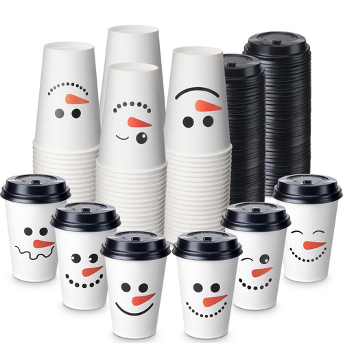 Sliner 120 Pcs Christmas Disposable Paper Coffee Cups with Lids 12oz Cocoa Cups Tea Paper Cups Snowman Cups Disposable Hot Beverage Paper Coffee Cups for Christmas New Year Holiday Party Decorations Sliner 120 Pcs Christmas Disposable Paper Coffee Cups with Lids 12oz Cocoa Cups Tea Paper Cups Snowman Cups Disposable Hot Beverage Paper Coffee Cups for Christmas New Year Holiday Party Decorations