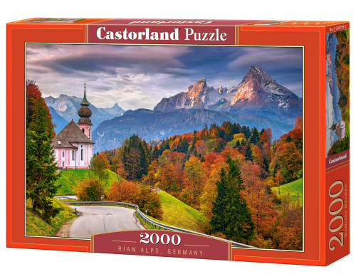 CASTORLAND 2000 Piece Jigsaw Puzzles, Autumn in Bavarian Alps, Germany, Idylic Landscape, Tyrolean Alps, Adult Puzzles, Castorland C-200795-2 CASTORLAND 2000 Piece Jigsaw Puzzles, Autumn in Bavarian Alps, Germany, Idylic Landscape, Tyrolean Alps, Adult Puzzles, Castorland C-200795-2