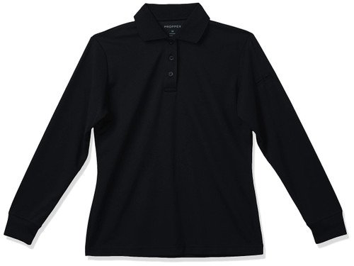Propper Women's Uniform Long Sleeve Polo, Black, XX-Large