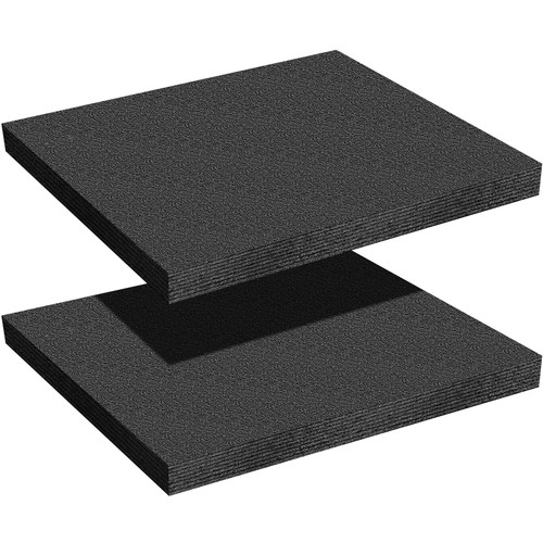 Frienda 2 Pcs Polyethylene Foam Sheet 18 x 16 x 1.5 Inch Polyethylene Foam Insert Packing Foam Block Foam Padding for Crafts Toolbox Storage, Black
