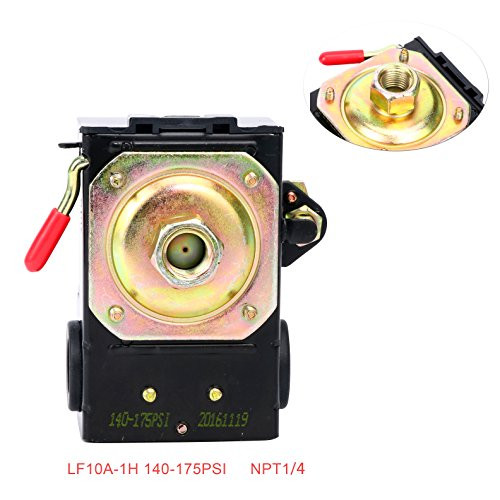 Lefoo Pressure Switch Control Air Compressor 140-175 Single Port Heavy Duty 26 Amp LF10A-1H-1-NPT1/4-140-175