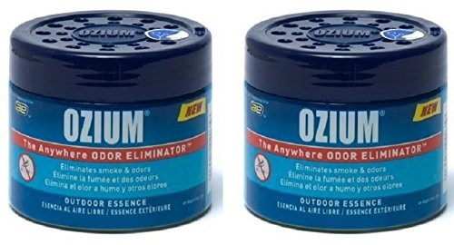 Ozium Smoke & Odors Eliminator Gel. Home, Office and Car Air Freshener 4.5oz (127g), Outdoor Essence Scent (2 pack)