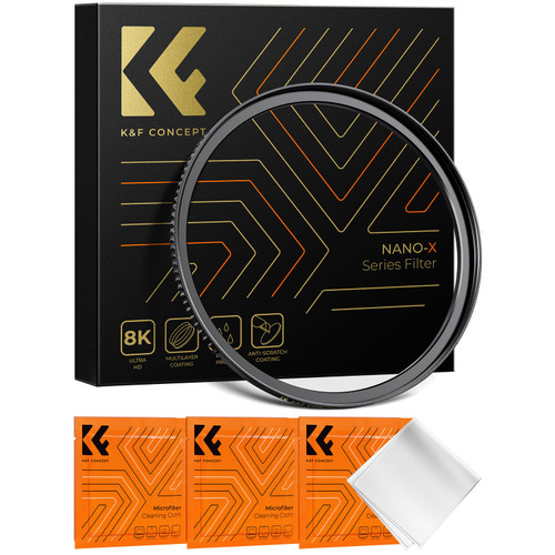 K&F Concept 72mm to 82mm Step-Up Lens Filter Adapter Ring CNC Machined Brass Filter Adapter Rings, for 72mm Lens Install 82mm Filter
