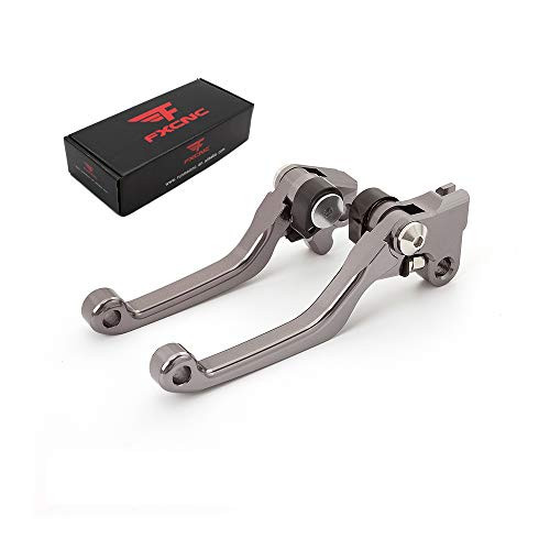 FXCNC Aluminum Dirt Bike Pivot Brake Clutch Levers Compatible with KLR650 KLR 650 2008-2018
