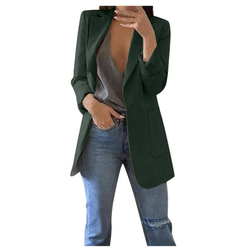 Women's Casual Blazers Long Sleeve Lapel Button Open Front Work Office Blazer Jackets Suit Slim Fit Lapel Outerwear Women's Casual Blazers Long Sleeve Lapel Button Open Front Work Office Blazer Jackets Suit Slim Fit Lapel Outerwear
