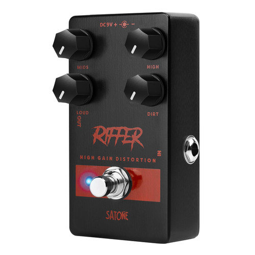 Satone S811 Riffer High Gain Distortion Electric Guitar Effect Pedal - High Gain Distortion Effect Preset Acoustic Metal Pedal with True Bypass Satone S811 Riffer High Gain Distortion Electric Guitar Effect Pedal - High Gain Distortion Effect Preset Acoustic Metal Pedal with True Bypass
