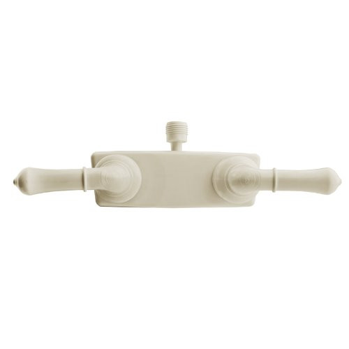 Dura Faucet RV Shower Faucet Valve Diverter with Teapot-Style Levers for Motorhomes, Campers, Trailers, and 5th Wheels - Features Easy Installation (Bisque Parchment)