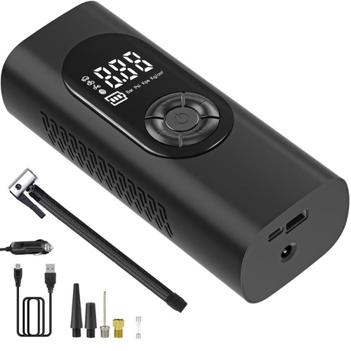Tire Inflator Portable Air Compressor, SOYUS 150PSI Cordless Air Pump for Car Tires with 6000mAh Battery, Electric Car Tire Pump with Emergency Light for Cars Bikes Motorcycles Balls Tire Inflator Portable Air Compressor, SOYUS 150PSI Cordless Air Pump for Car Tires with 6000mAh Battery, Electric Car Tire Pump with Emergency Light for Cars Bikes Motorcycles Balls