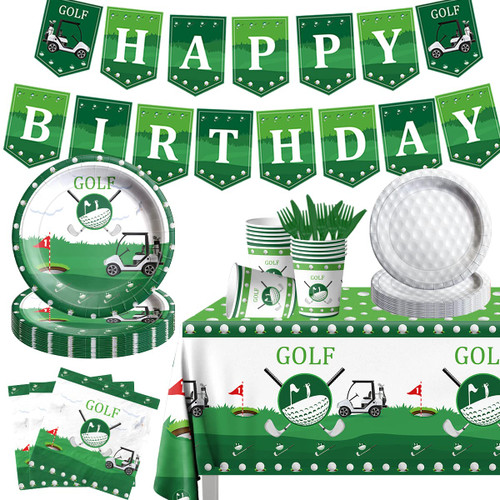 Golf Party Decoration,142PCS Sports Tableware Golf Plates and Napkins Party Supplies Include Happy Birthday Banner Golf Tablecloth for Golf Birthday Decoration Golf Party Decoration,142PCS Sports Tableware Golf Plates and Napkins Party Supplies Include Happy Birthday Banner Golf Tablecloth for Golf Birthday Decoration
