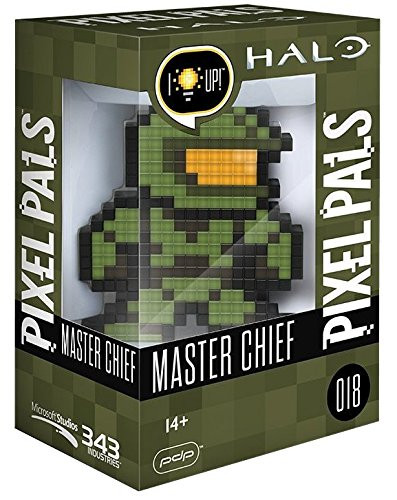 PDP Pixel Pals Halo Master Chief Collectible Lighted Figure, 878-034-NA-MASTER