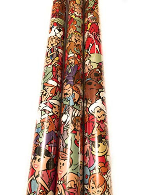 Hanna Barbera Cartoon Gift Wrapping Paper - Scooby Doo, Flinstones, Jetsons Hanna Barbera Cartoon Gift Wrapping Paper - Scooby Doo, Flinstones, Jetsons