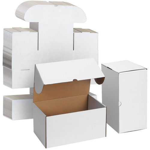 WIFTREY 10x7x5 White Shipping Boxes 20 Pack for Small Business, Small Corrugated Cardboard Boxes for Mailing, Packing