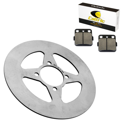 Caltric Rear Wheel Brake Disc Rotor with Brake Pad Compatible with Yamaha Raptor 350 YFM350R 2005-2013 Caltric Rear Wheel Brake Disc Rotor with Brake Pad Compatible with Yamaha Raptor 350 YFM350R 2005-2013