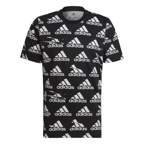 adidas Men's Essentials Brandlove Tee, Black, Large