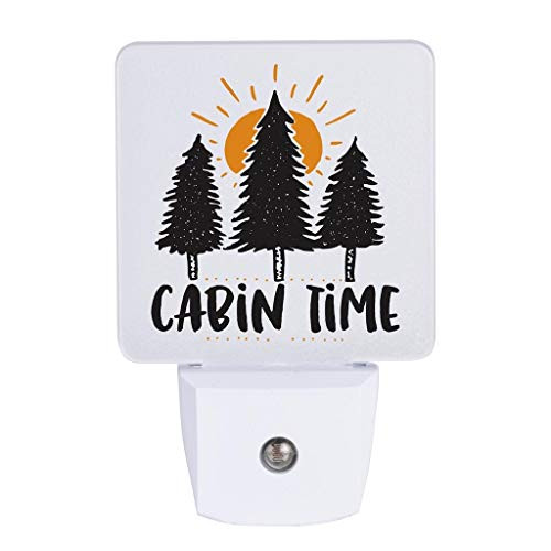 Plug in LED Night Light - Automatic and Safe, Illuminates and Adds The Perfect Touch to Any Room | Let Your Light Shine Nightlight - Cabin Time