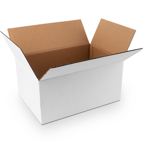 Golden State Art 10x7x5 Inches White Shipping Boxes 28 Pack, Corrugated Cardboard Box for Small Business Mailing Shipping and Storage