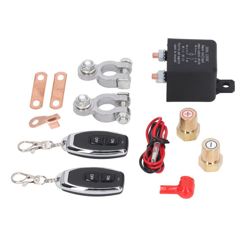 Car Battery Disconnect Switch Auto On Off Kill Switch with Remote Control Battery Kill Switch for Automotive