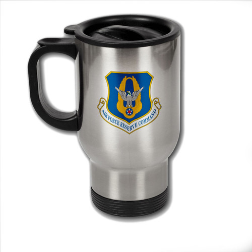 ExpressItBest Stainless Steel Coffee Mug with U.S. Air Force Reserve Command (AFRC) emblem