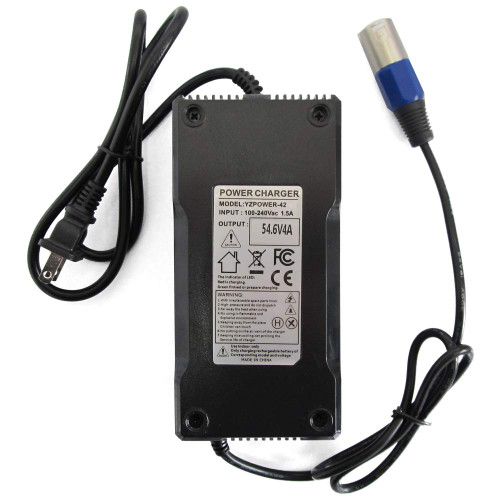 aunstarwei 54.6V 4A Battery Charger Adapter for 48V 13S Lithium Battery with 3-Pin XLR Connector