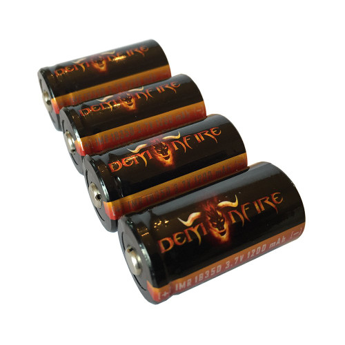 4 Piece IMR 18350 1200mAh 3.7V High Drain LiMn Demonfire Rechargeable Battery with Button Top 4 Piece IMR 18350 1200mAh 3.7V High Drain LiMn Demonfire Rechargeable Battery with Button Top