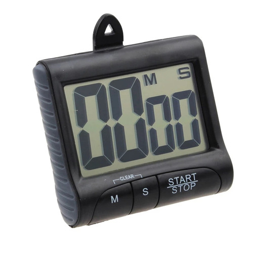 Digital Timer Digital Kitchen Countdown Timer Timer Buzzer Alarm Clock Countdown Alarm Clock Countdown Time (Color : Black, Size : 8x7x2cm)