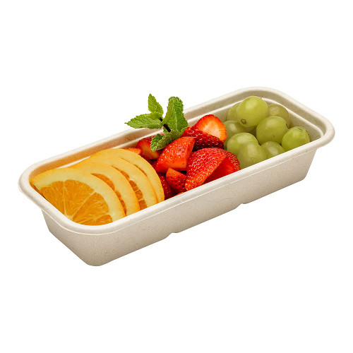 Restaurantware Pulp Tek 17 Ounce Take Away Food Containers, 100 Disposable Take Out Containers - Microwavable, Freezable, Bagasse Catering Food Containers, Made Of Sugarcane Fibers, Lids Sold Separate