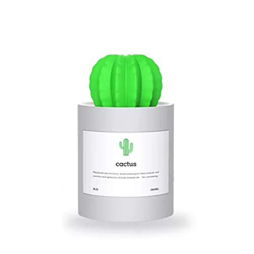 AOLODA Mini Humidifier, 280ml USB Cool Mist Portable Cactus Air humidifier, Ultra-Quiet Operation for Bedroom Home Office Desk Yoga Car Travel(Gray)