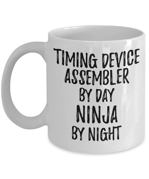 EzGift Funny Timing Device Assembler Mug By Day Ninja By Night Parenting Gift Idea New Parent Gag Coffee Tea Cup 11 oz