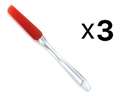 3 X Norpro 3132R Silicone Jar-Icing Spatula, Red