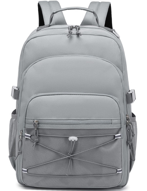 mygreen Girls Boy School Backpack Elementary Middle Bookbag Teenager Waterproof Lightweight 16 Inches Grey