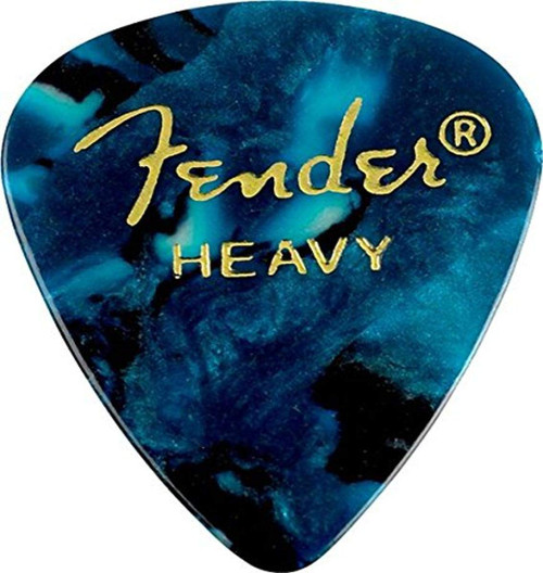 Fender Premium Celluloid Guitar Picks 351 Shape, Ocean Turquoise, Heavy, 144-Pack
