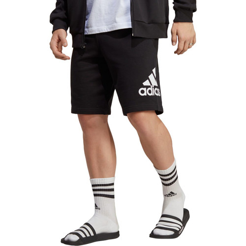 adidas Men's Essentials Big Logo French Terry Shorts, Black, Small