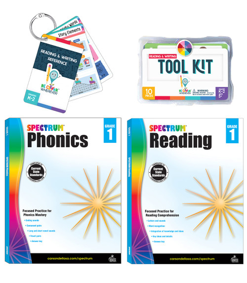 Carson Dellosa 29pc 1st Grade Reading Workbook Bundle, Grade 1 Phonics and Grade 1 Reading Comprehension Workbooks and 1st Grade Reading Manipulatives, Literacy Centers for 1st Graders Carson Dellosa 29pc 1st Grade Reading Workbook Bundle, Grade 1 Phonics and Grade 1 Reading Comprehension Workbooks and 1st Grade Reading Manipulatives, Literacy Centers for 1st Graders