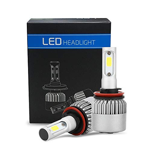 H11 LED Headlight Bulbs All-in-One Conversion Kit Fog Lights H8 H9 LED Headlights 8000LM 72W 6500K Cool White Waterproof 68