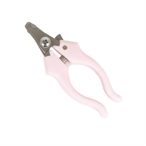 OUSIKA Pet Pet Nail Scissors Stainless Steel Pet Cat Dog Nail Clipper Cutter Grooming Scissors Clippers for Pet Claws Dog Supplies Black Pink Blue Trimmer (Color : Pink)