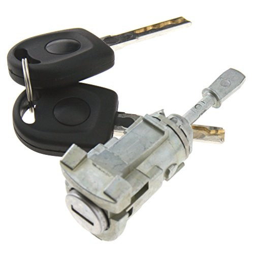 Car Front Door Lock Barrel Set Left with 2 Keys For VW Golf MK4 OEM 1U0837167