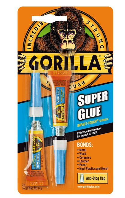 Gorilla Super Glue, 6 g, Clear Gorilla Super Glue, 6 g, Clear
