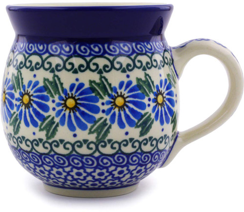 Polish Pottery Bubble Mug 12 oz Morning Daisy