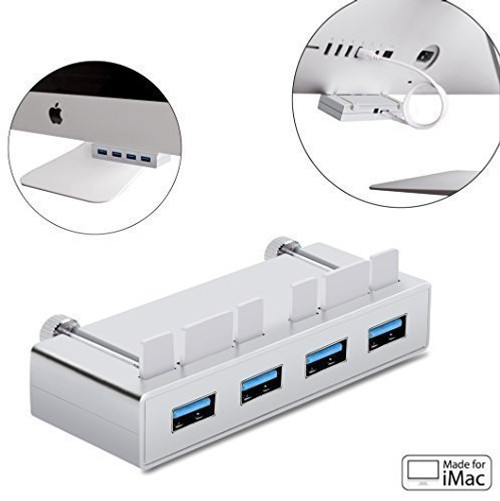 USB 3.0 HUB, Cateck Premium 4-Port USB 3.0 Hub with 2-Foot USB 3.0 Cable Exclusively Designed for iMac Slim Unibody