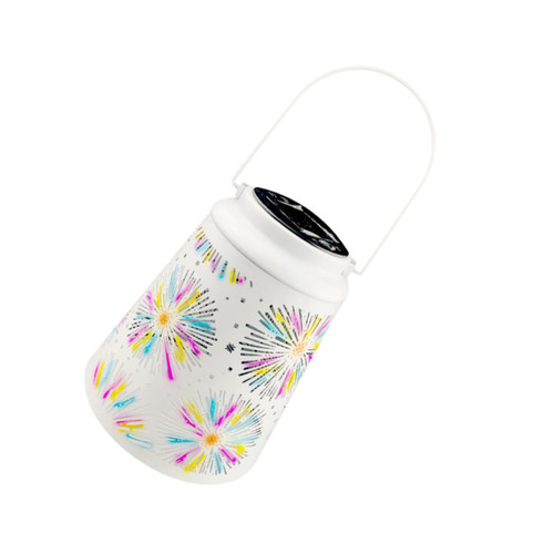 DOITOOL Firework Projector Lamp Solar Lights for Outside Outdoor Hanging Solar Lights Outdoor Solar Lantern Solar Lanterns Outdoor Lanterns Decorative Outdoor Solar Garden Light White LED