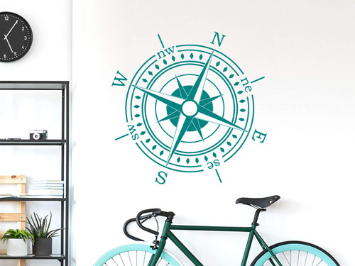 Compass Wall Decal Compass Rose Nautical Vinyl Sticker Navigation Home Interior Design Art Wall Murals Bedroom Decor NS886
