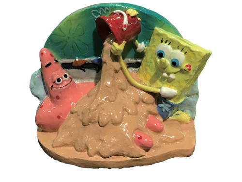 Penn-Plax Spongebob Square Pants 3' Patrick In-The-Sand Aquarium Ornament