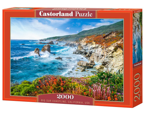 CASTORLAND 2000 Piece Jigsaw Puzzles, Big Sur Coastline, California, USA, Coastal Landscape, Breathtaking View Puzzle, Adult Puzzle, Castorland C-200856-2 CASTORLAND 2000 Piece Jigsaw Puzzles, Big Sur Coastline, California, USA, Coastal Landscape, Breathtaking View Puzzle, Adult Puzzle, Castorland C-200856-2