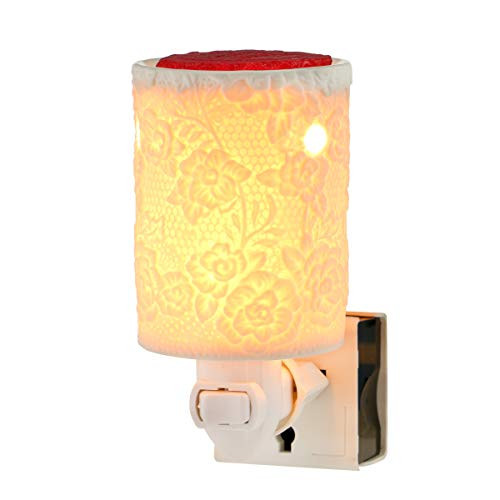 StarMoon Plug in Warmers for Wax Melt, Pluggable Home Fragrance Diffuser, Bas-Relief Craft, No Flame, with One More Bulb (Queen Anne's Lace)