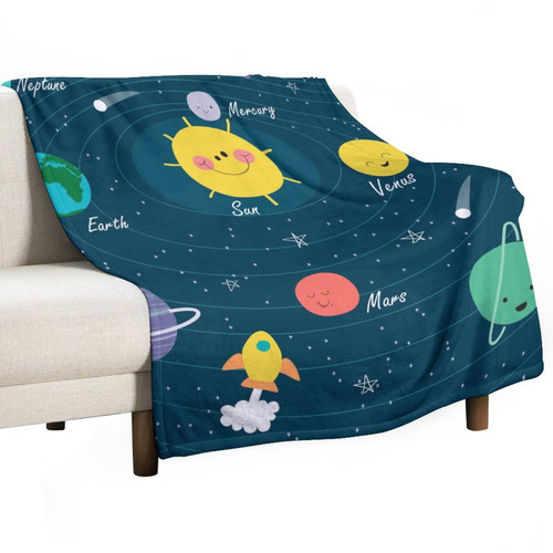 Lurnise Blankets Solar System Flannel Blanket Cozy Bedding Throw Blankets for Sofa Couch Chair Office 50"x60" Lurnise Blankets Solar System Flannel Blanket Cozy Bedding Throw Blankets for Sofa Couch Chair Office 50"x60"