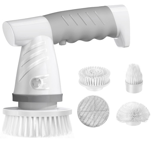 IEZFIX Electric Spin Scrubber, Bathroom Scrubber Rechargeable Shower Scrubber for Cleaning Tub/Tile/Floor/Sink/Window?Power Scrubber Cordless with 4 Replaceable Cleaning Brush Heads IEZFIX Electric Spin Scrubber, Bathroom Scrubber Rechargeable Shower Scrubber for Cleaning Tub/Tile/Floor/Sink/Window?Power Scrubber Cordless with 4 Replaceable Cleaning Brush Heads