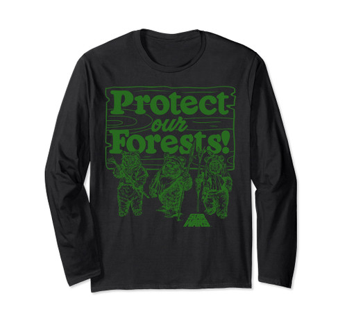 Star Wars Ewoks Protect Our Forests Camp Long Sleeve Tee Long Sleeve T-Shirt